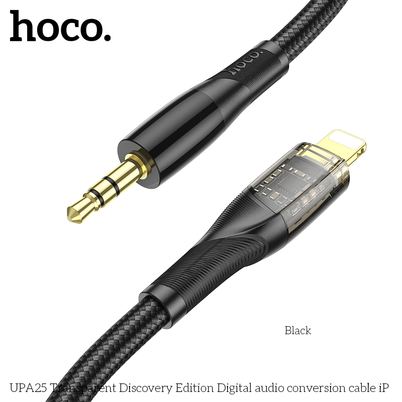 Dây chuyển đổi từ IP ra 3.5 mm Hoco UPA 25 bọc dù dài 1m cho IP/Ipad hàng chính hãng Hoco Mall Official
