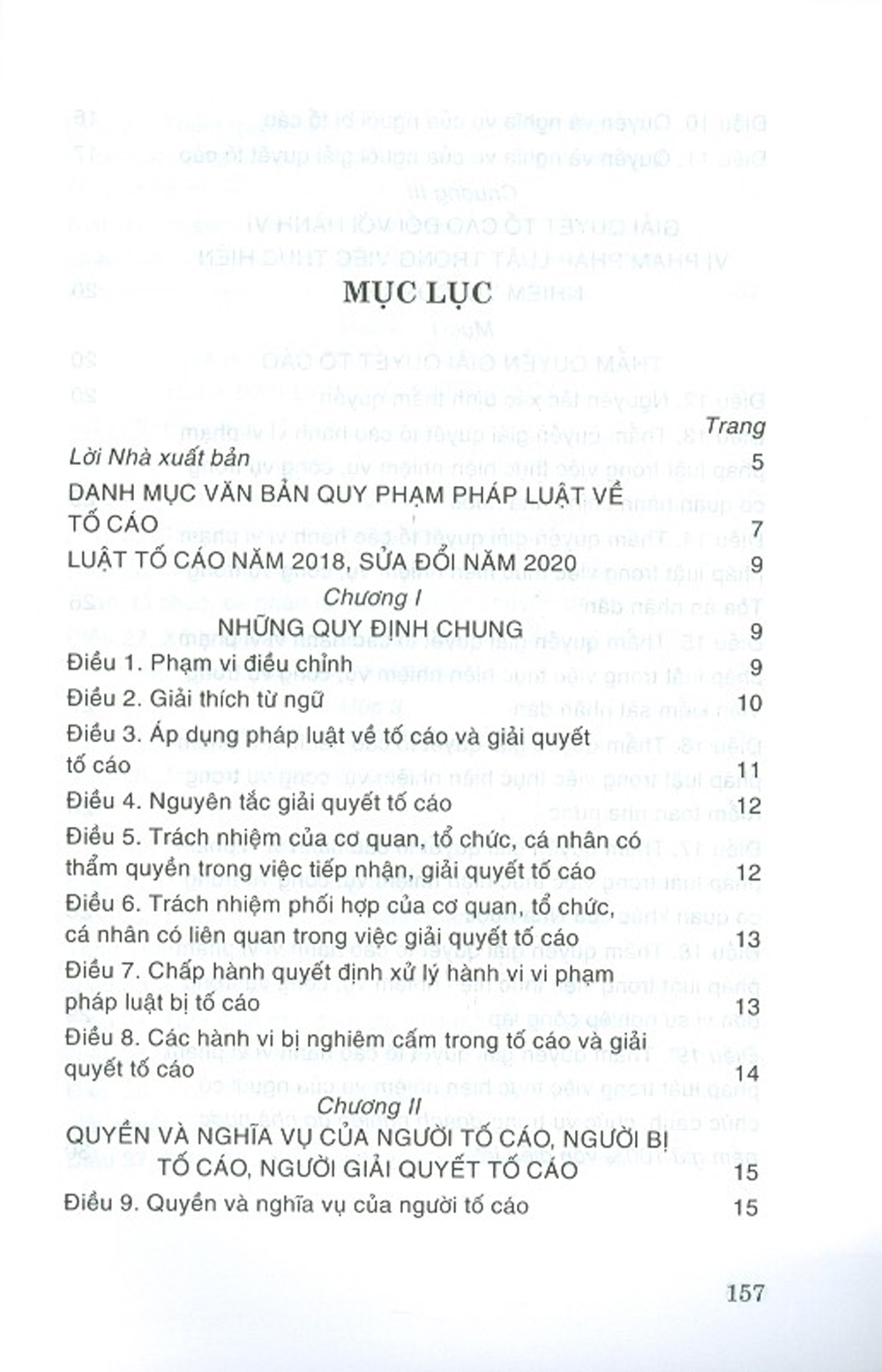 Chỉ Dẫn Tra Cứu, Áp Dụng Pháp Luật Về Tố Cáo