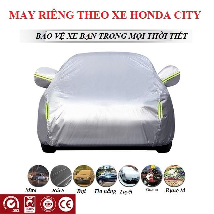 Bạt phủ ô tô, áo trùm xe, bạt che nắng mưa VẢI DÙ dùng riêng cho xe HONDA CITY