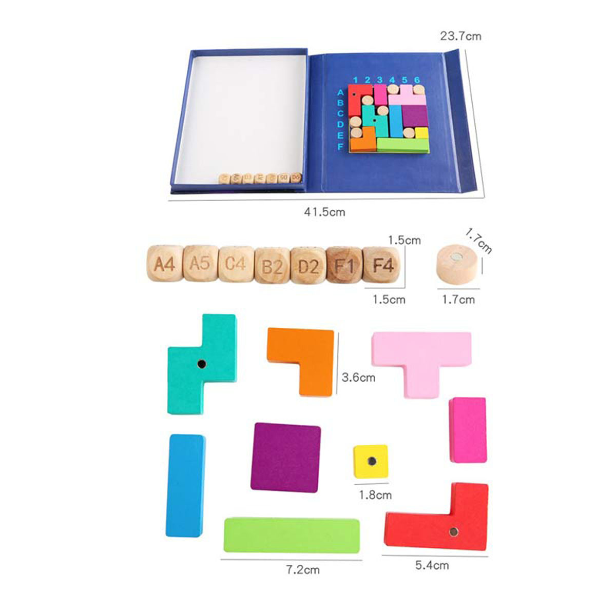 ĐỒ CHƠI TƯ DUY XẾP HÌNH NAM CHÂM (LOGICAL THINKING TRAINING MAGNETIC TETRIS BOARD GAME)