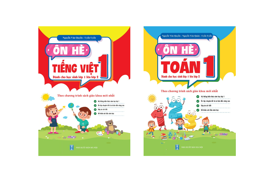 Sách - Combo Ôn Hè Toán + tiếng việt 1 ( Dành Cho Học Sinh Lớp 1 Lên Lớp 2 ) Theo Chương Trình Sách Giáo Khoa Mới Nhất