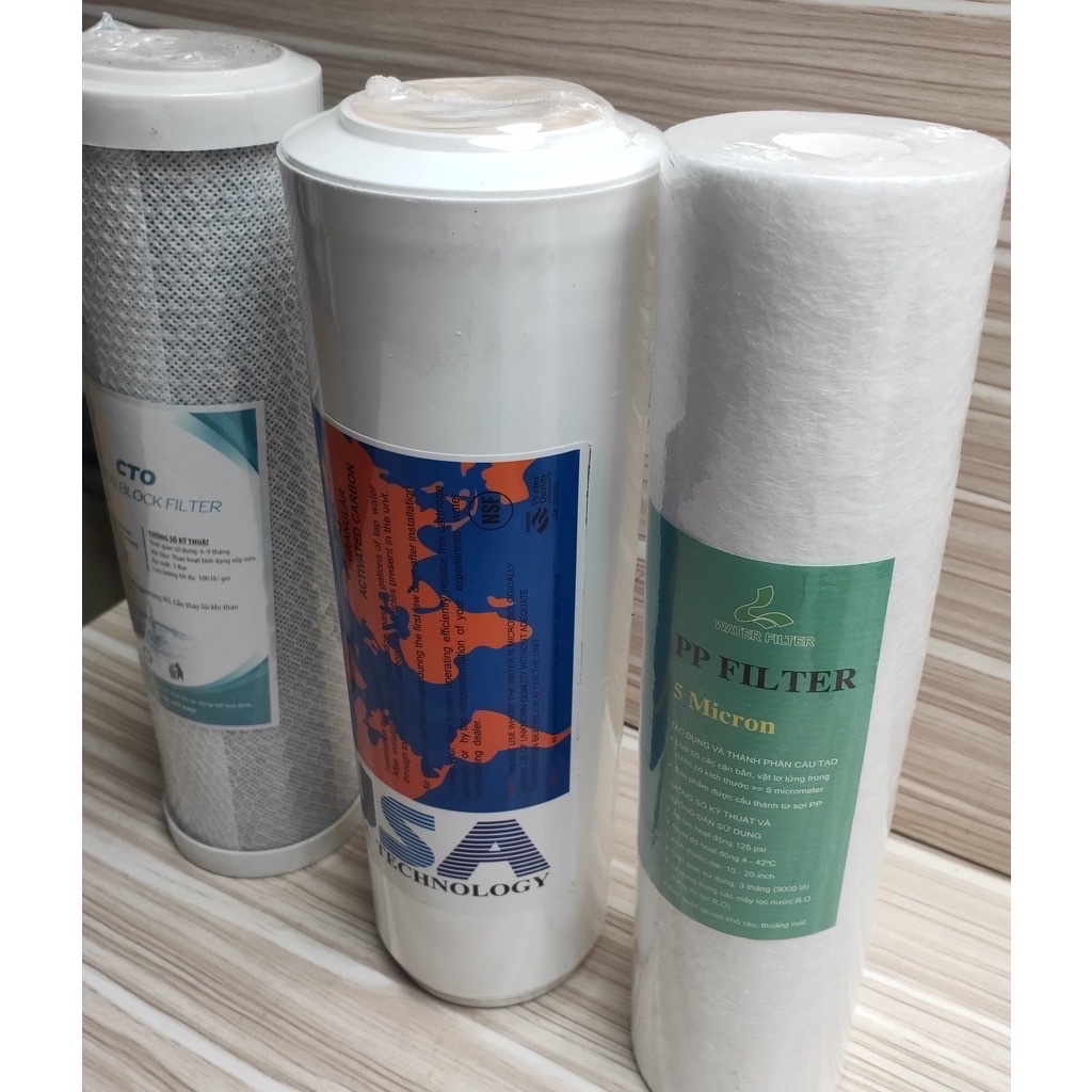 Bộ lõi lọc nước kg số 1, 2, 3