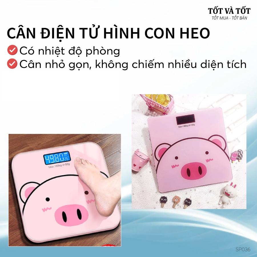 Cân điện tử sức khỏe Hình lợn hồng kute độ chính xác cao