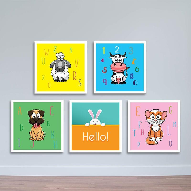 Bộ 5 tranh thú cưng dành cho trẻ nhỏ W1190