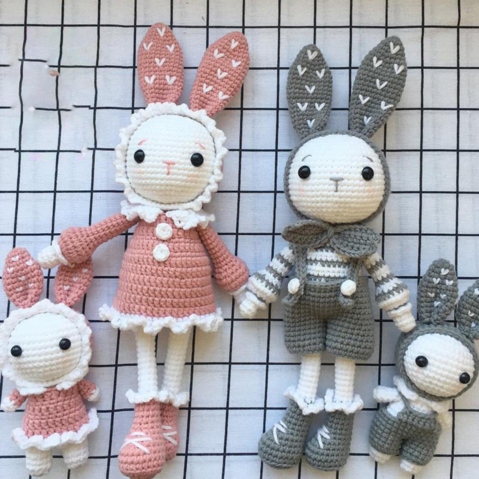 DIY Cartoon Rabbit Doll Crochet   to Make Decoration
