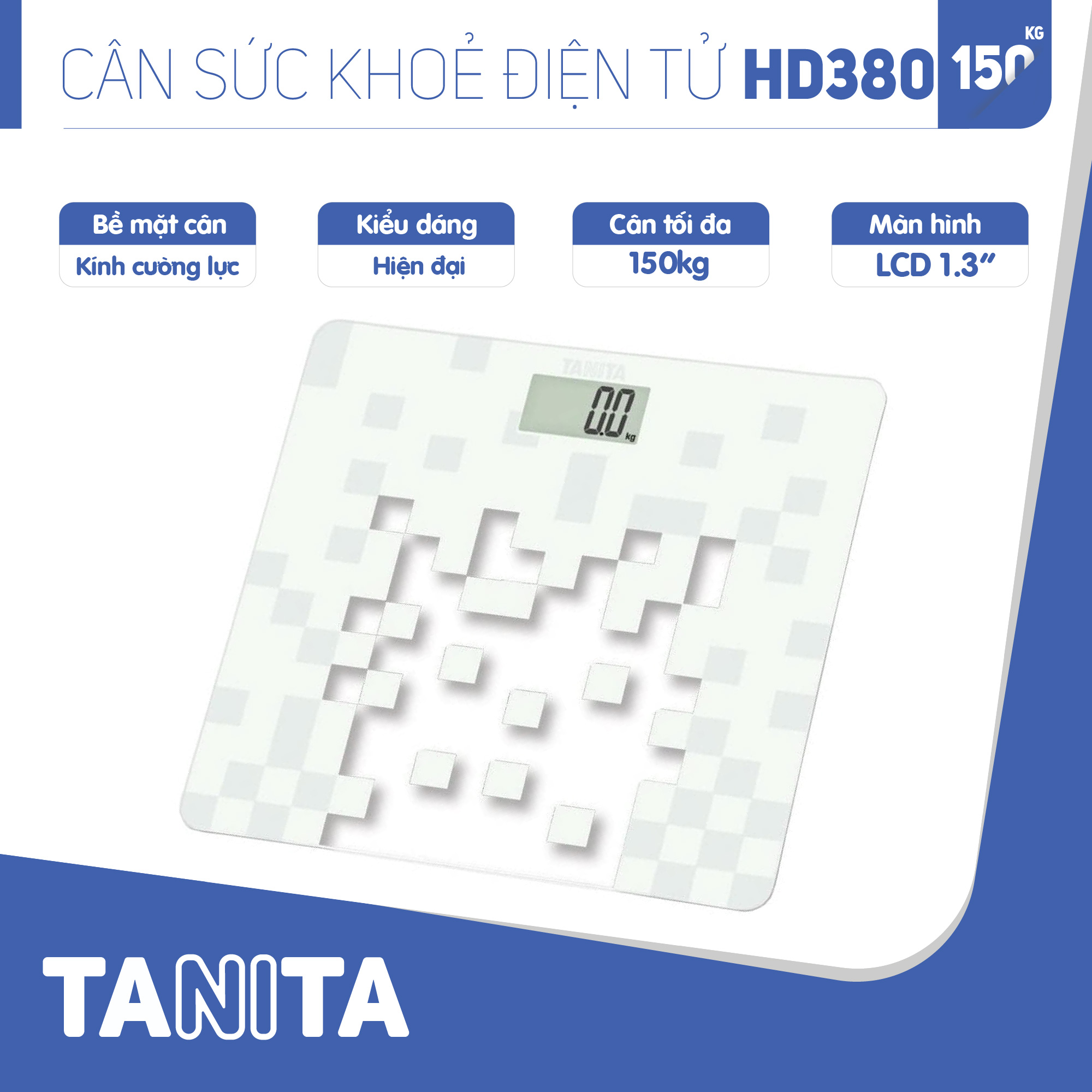 Cân sức khoẻ điện tử Tanita HD380 Nhật Bản, Cân tanita, chính hãng nhật bản,cân điện tử,cân chính hãng,cân nhật bản,cân sức khoẻ y tế,cân sức khoẻ gia đình,cân sức khoẻ cao cấp,cân 120kg,cân 130kg,cân 150kg,Cân sức khoẻ mini