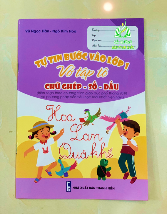 Sách - tự tin bước vào lớp 1 vở tập tô chữ ghép - số - dấu