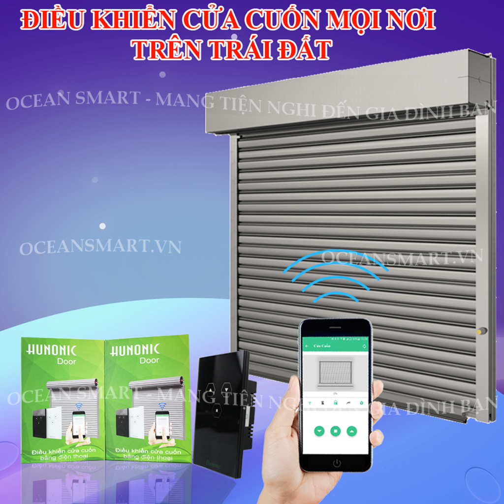 Công Tắc Cửa Cuốn Thông Minh Hunonic Door, Công Tắc Cửa Cuốn Điều Khiển Từ Xa Bằng Điện Thoại - HNDOOR