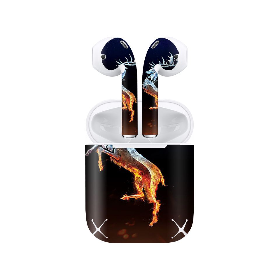 Miếng dán skin chống bẩn cho tai nghe AirPods in hình Game Of Throne - 007 (bản không dây 1 và 2)