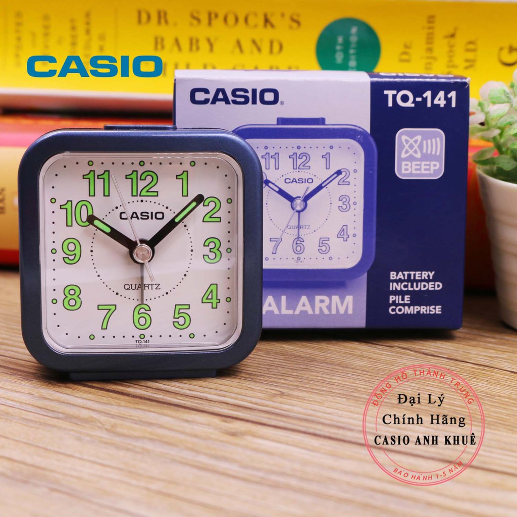 Đồng Hồ Để Bàn Casio TQ-141-2DF Có Báo Thức (6.7 x 6.4 x 3.4 cm)