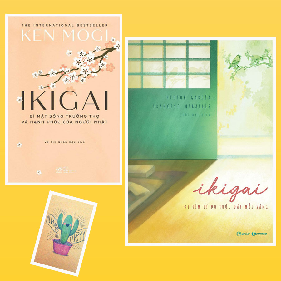 Combo Ikigai - Bí Mật Sống Trường Thọ Và Hạnh Phúc Của Người Nhật và Ikigai - Đi Tìm Lý Do Thức Dậy Mỗi Sáng ( Tặng Kèm Sổ Tay Xương Rồng)