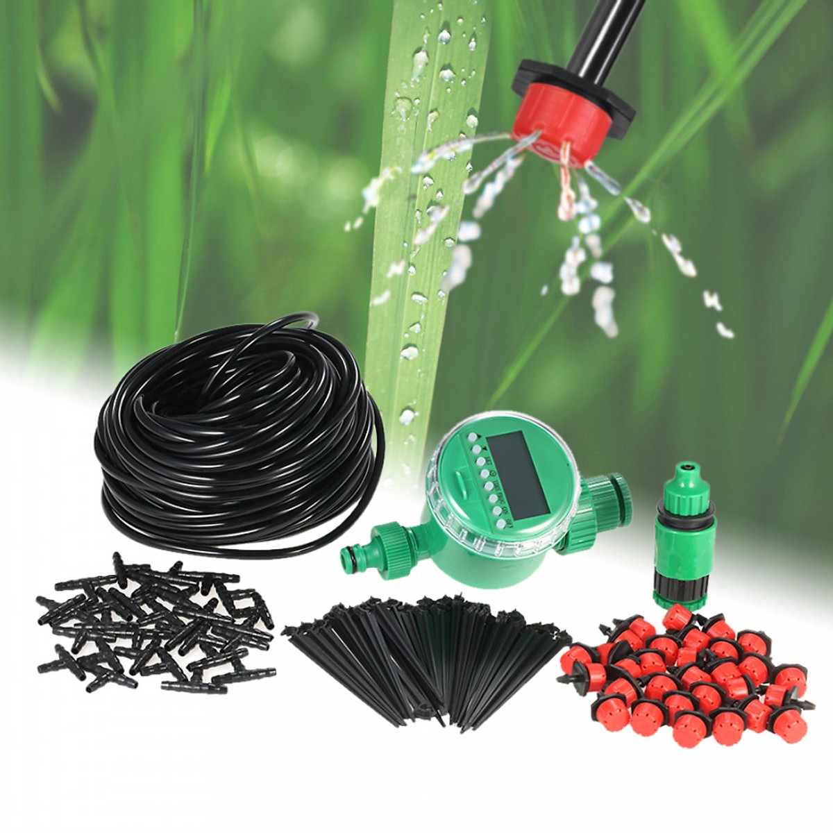 Hệ Thống Vòi Tưới Vườn Nhỏ Giọt Cài Đặt Thời Gian Tự Động