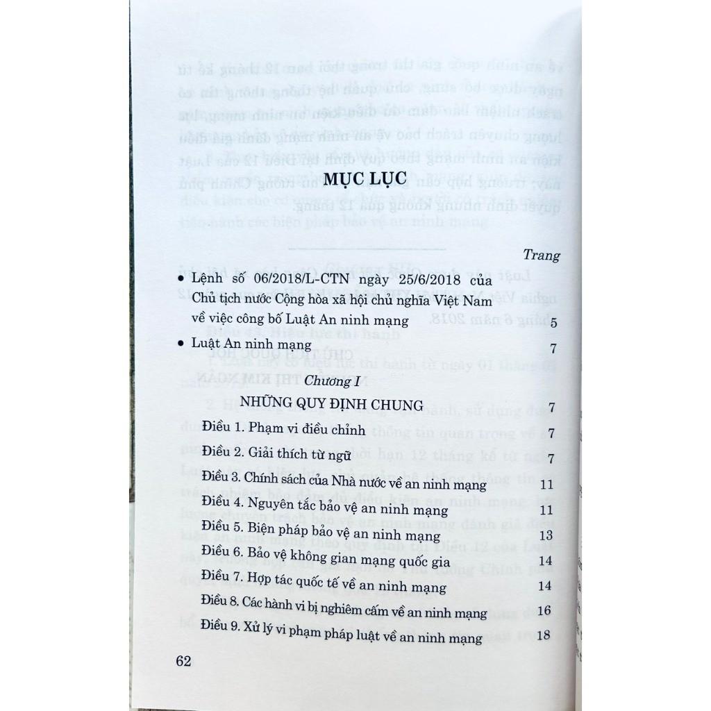 Sách - Luật An Ninh Mạng (Hiện Hành) - NXB Chính Trị Quốc Gia