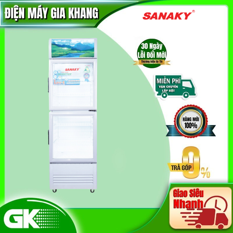 Tủ Mát Inverter Sanaky VH-408W3L (340L) - Hàng Chính Hãng - Chỉ giao tại HCM