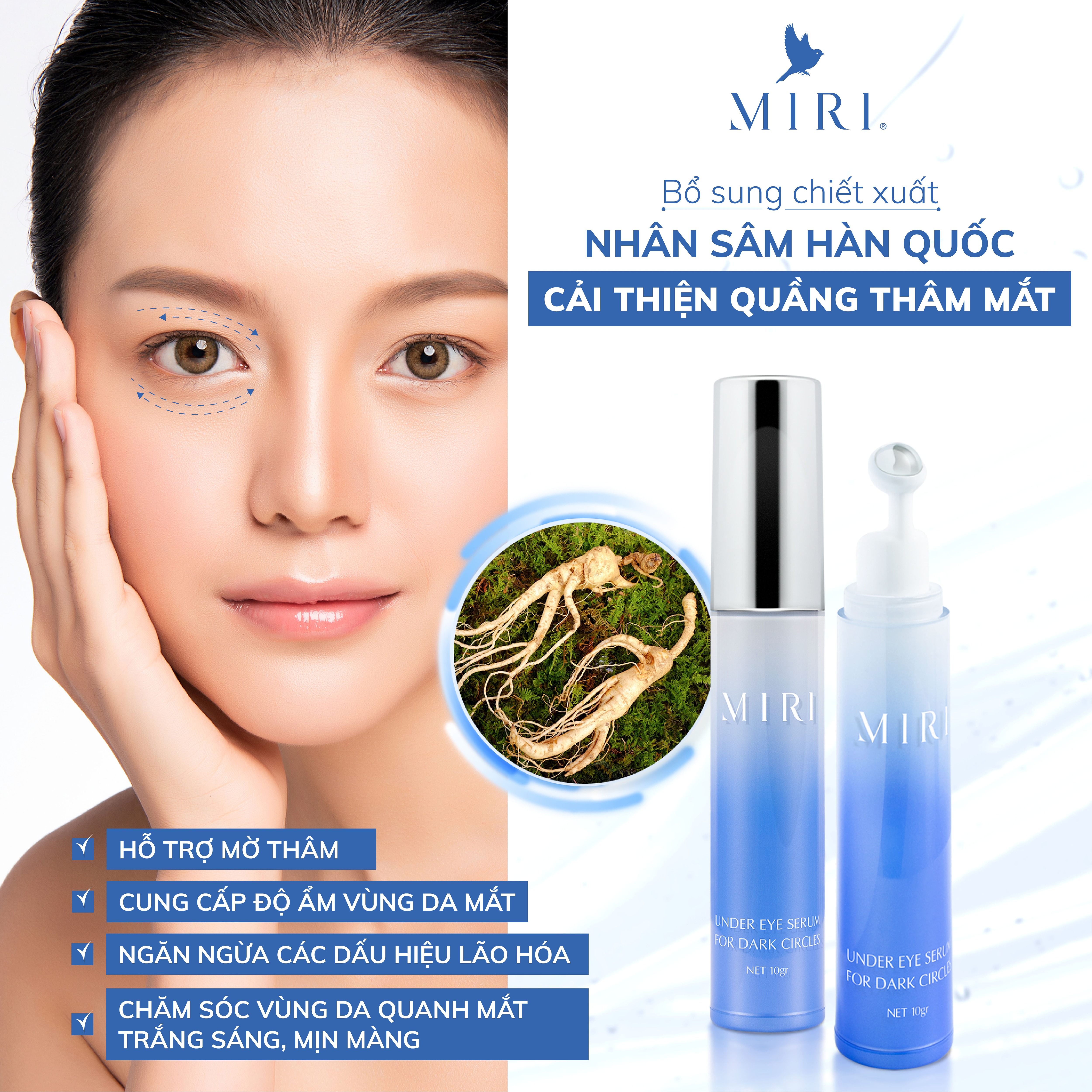 Serum dành cho da bị thâm quầng mắt MIRI 10gr