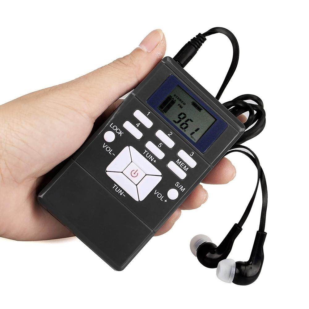 Máy nghe radio bỏ túi Mini Portable DSP Stereo FM Radio Digital Clock Receiver
