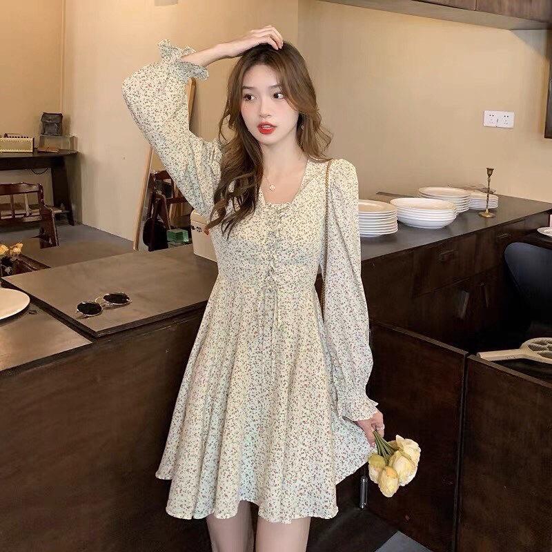 Váy ker hoa tay bo 085