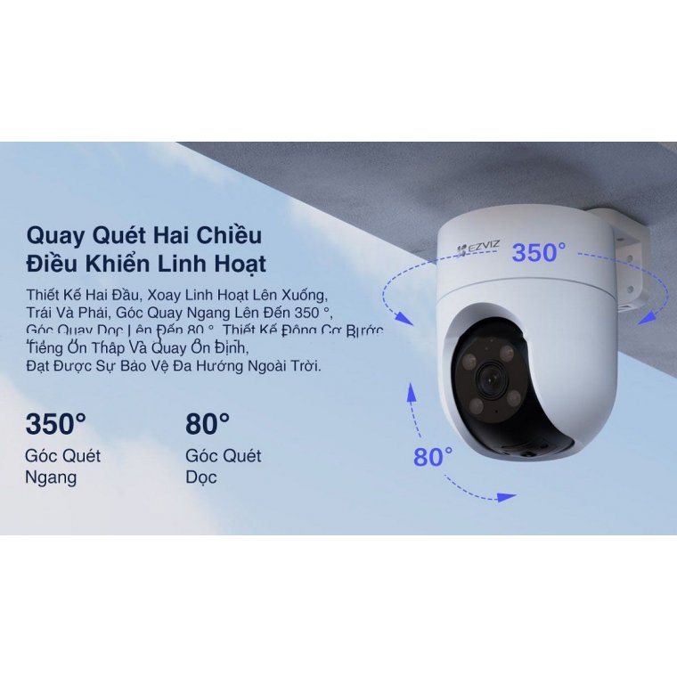 Camera H8C 2K EZVIZ 3MP Không Dây Ngoài Trời Thông Minh Giá Rẻ - HÀNG CHÍNH HÃNG