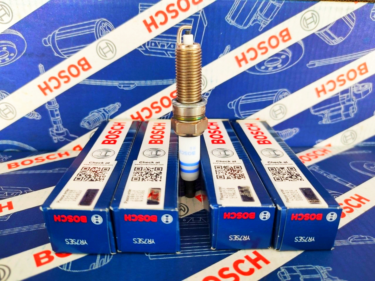 Bugi Bosch Tuýp 16 Ren 12 Huyndai i10, Accent , Kia Morning Cerato, Forte, K3 , Suzuki Swift, Ciaz