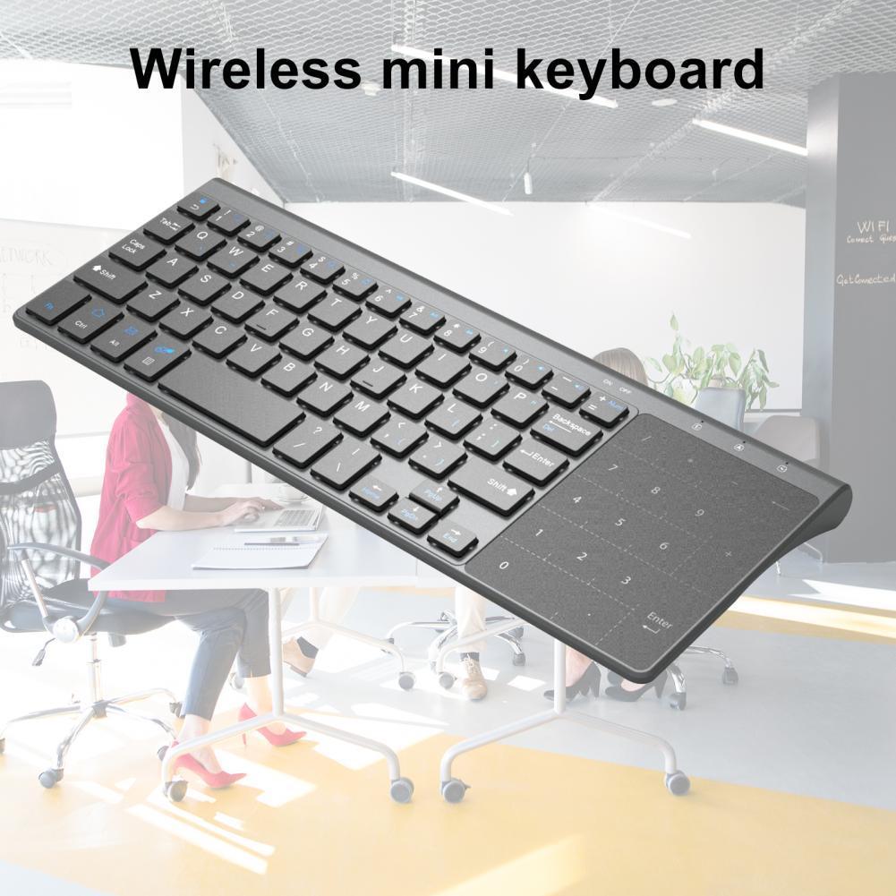 Đa Năng Tinh Tế Nhỏ 2.4G Không Dây Bàn Phím Số Bàn Di Chuột Cho Android Windows Máy Tính Để Bàn Laptop Tivi Box