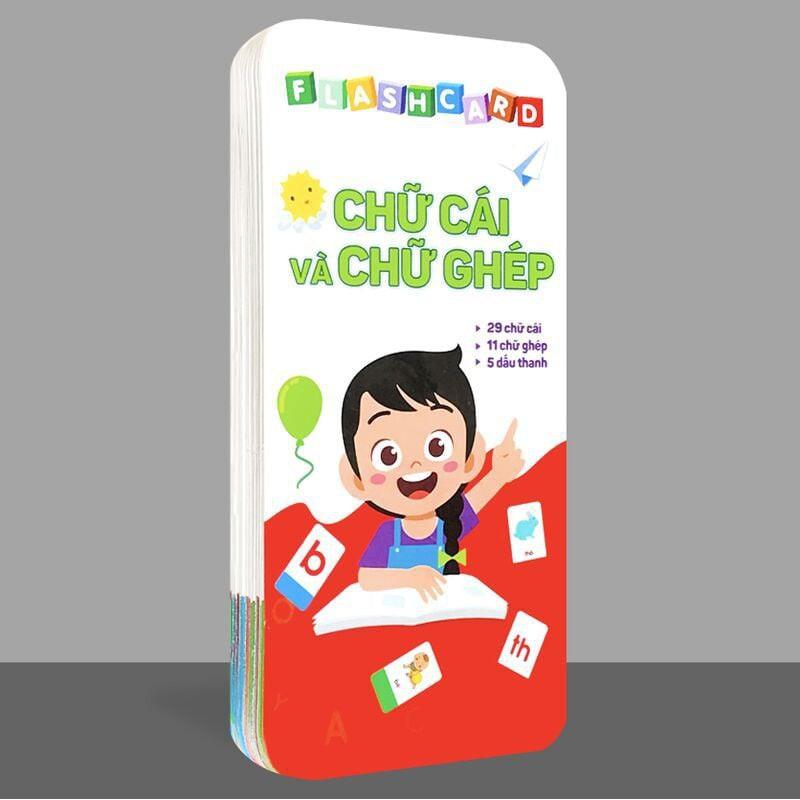 Thẻ chữ cái tiếng việt - Bộ 42 flashcard chữ cái và chữ ghép tiếng việt cho bé