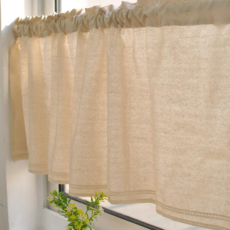 Phong cách mới nhất của Nhật Bản vải lanh cotton nửa rèm cà phê Hàn Quốc rèm cửa tủ rèm đầu phòng tắm bay cửa sổ nhà bếp màn rèm