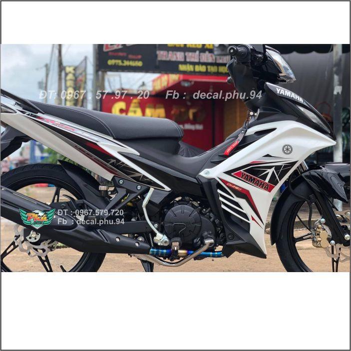 Tem Exciter 135 Trắng đỏ đen