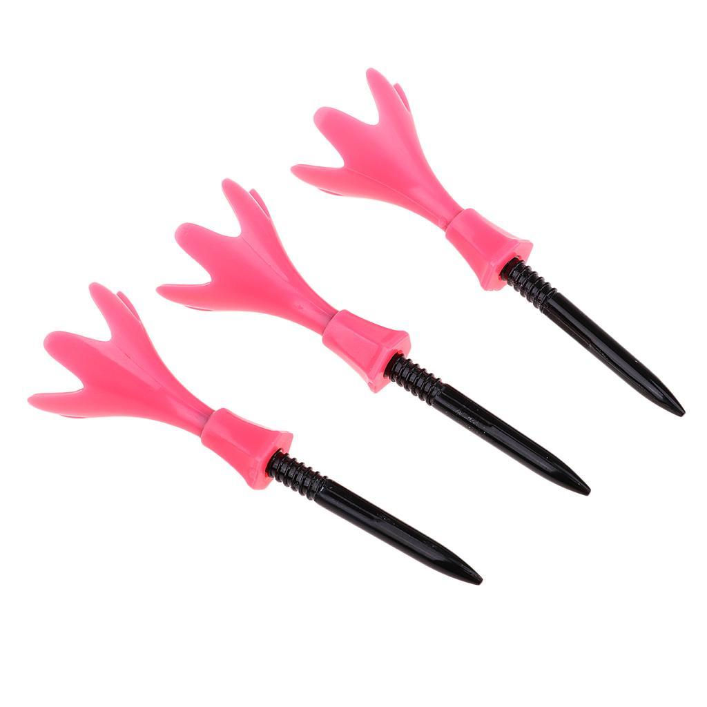 2-3 of Pcs Adjustable golf professional tees Rotatable golf professional tees Golf Tee Set Pink