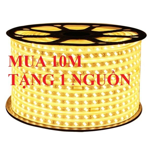 1m đèn LED dây 2 hàng 2835 (60 LED/m), HẮT TRẦN, QUẤN CÂY, TRANG TRÍ, KÍN NƯỚC 220V (CHƯA GỒM ĐẦU NGUỒN CẤP ĐIỆN)