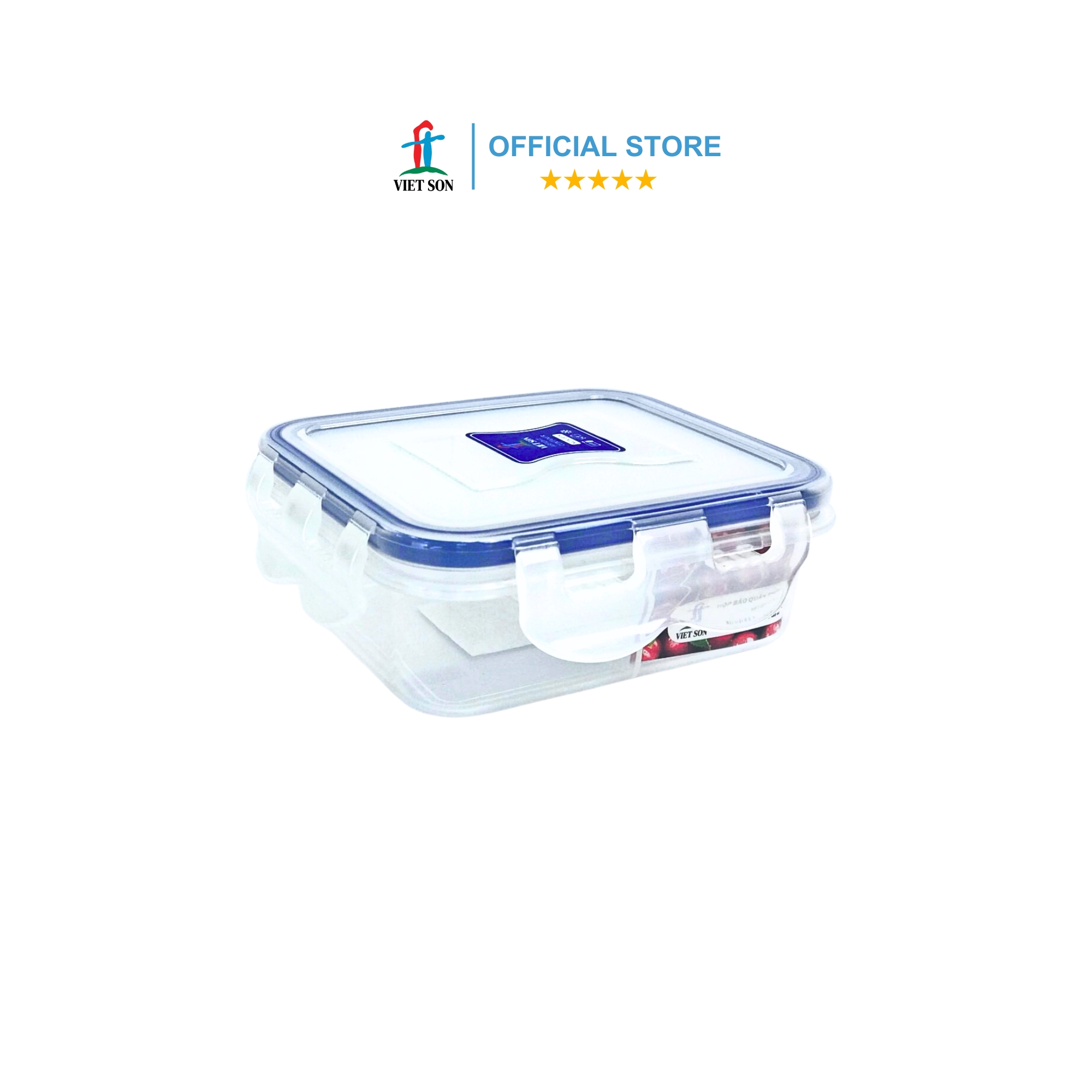 [TẶNG KHAY RÁO NƯỚC] Bộ 3 Hộp Đựng Thực Phẩm Có Vách Ngăn VIETSON 450ml Nắp Khóa 4 Cạnh Kín Hơi