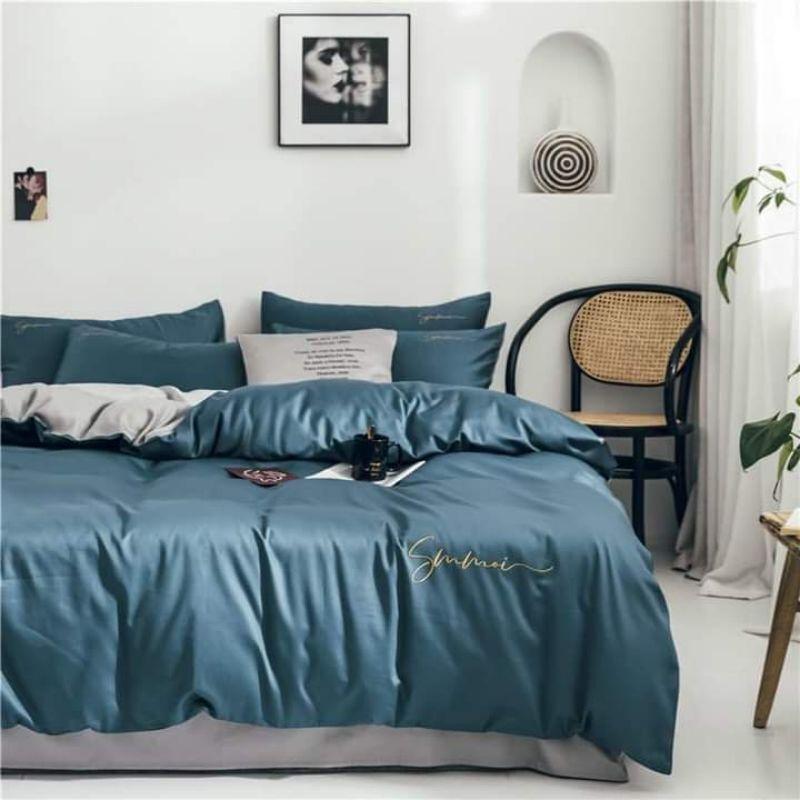 Bộ chăn ga gối lụa sumoi 60s cao cấp