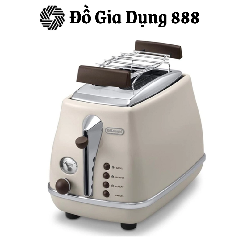 Máy Nướng Bánh Mỳ DeLonghi CTOV2103.BG, Máy Làm Bánh Mỳ Sandwich, Delonghi Toaster, 6 Tùy Chọn Nướng, Nhập Đức, Hàng Chính Hãng