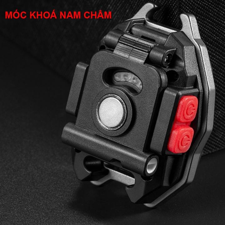 Đèn móc khóa Mini LED COB 800 Lumens Có Móc Khóa Di Động Đa Ứng Dụng chống nước có cáp sac dây đeo hộp đựng