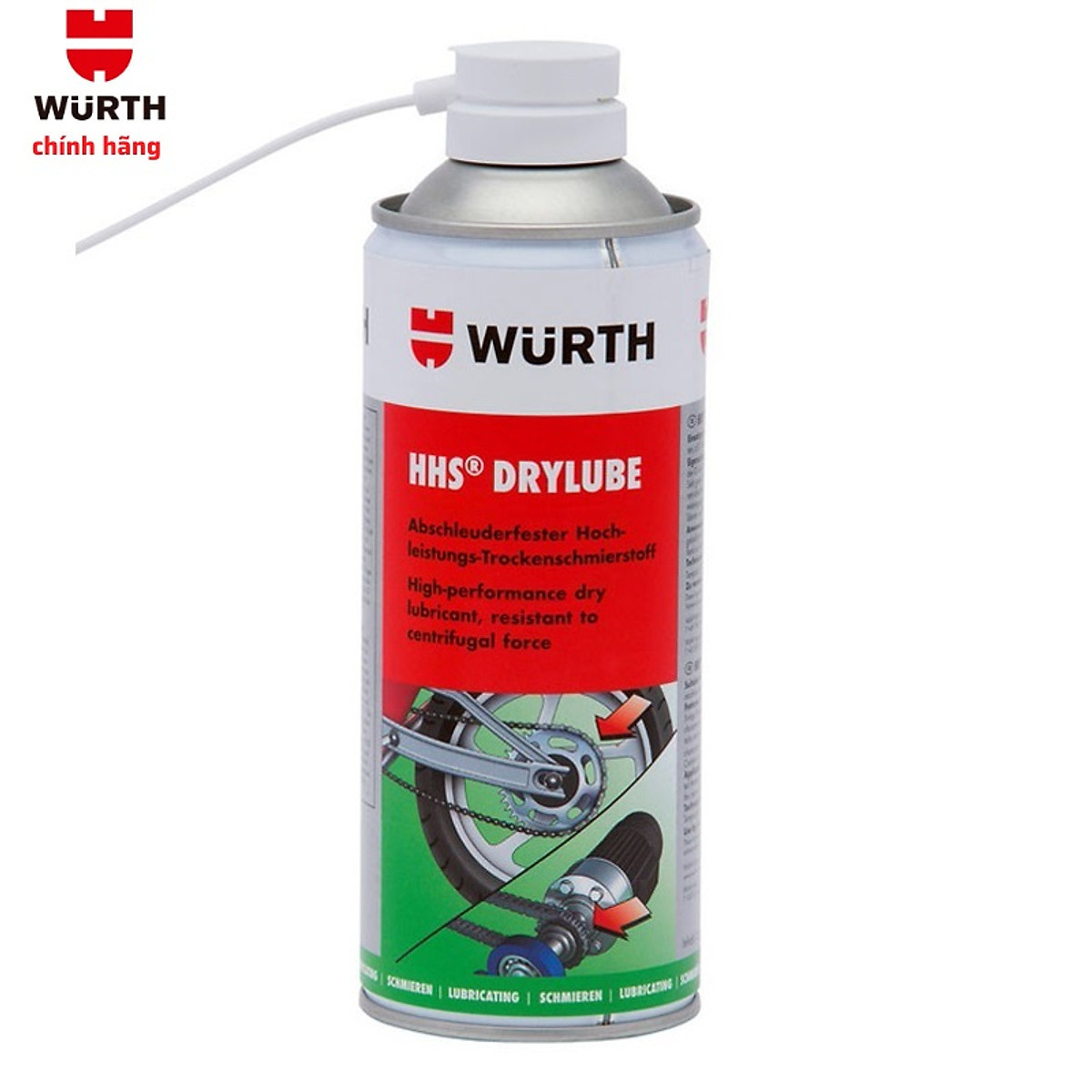 Mỡ Bò Khô Wurth Hhs Drylube 400ml ( BÔI TRƠN ) | TriTin