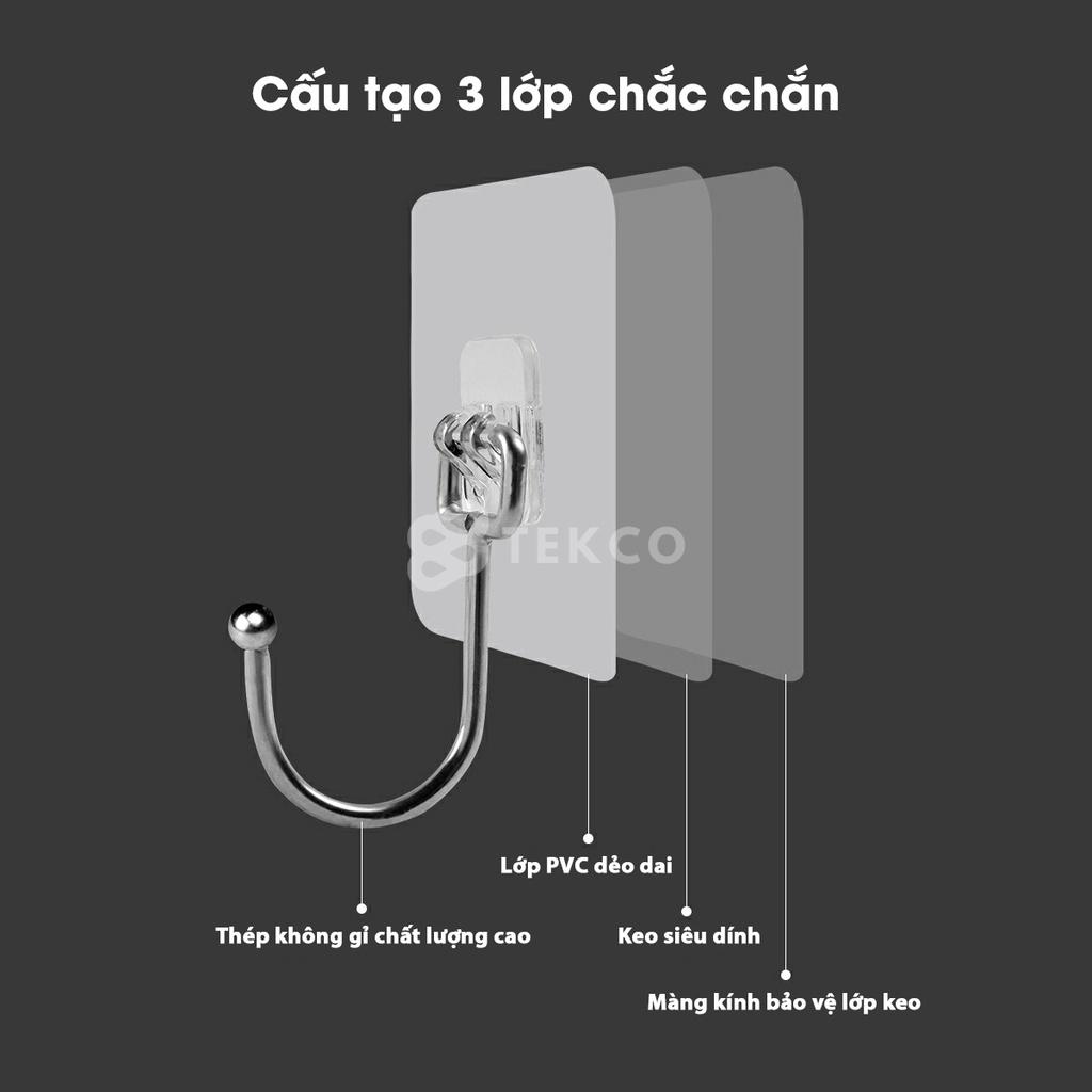 Móc Treo Đồ Dán Tường Siêu Dính, Siêu Chịu Lực  - Móc Treo Quần Áo, Đồ Nhà Tắm, Nhà Bếp