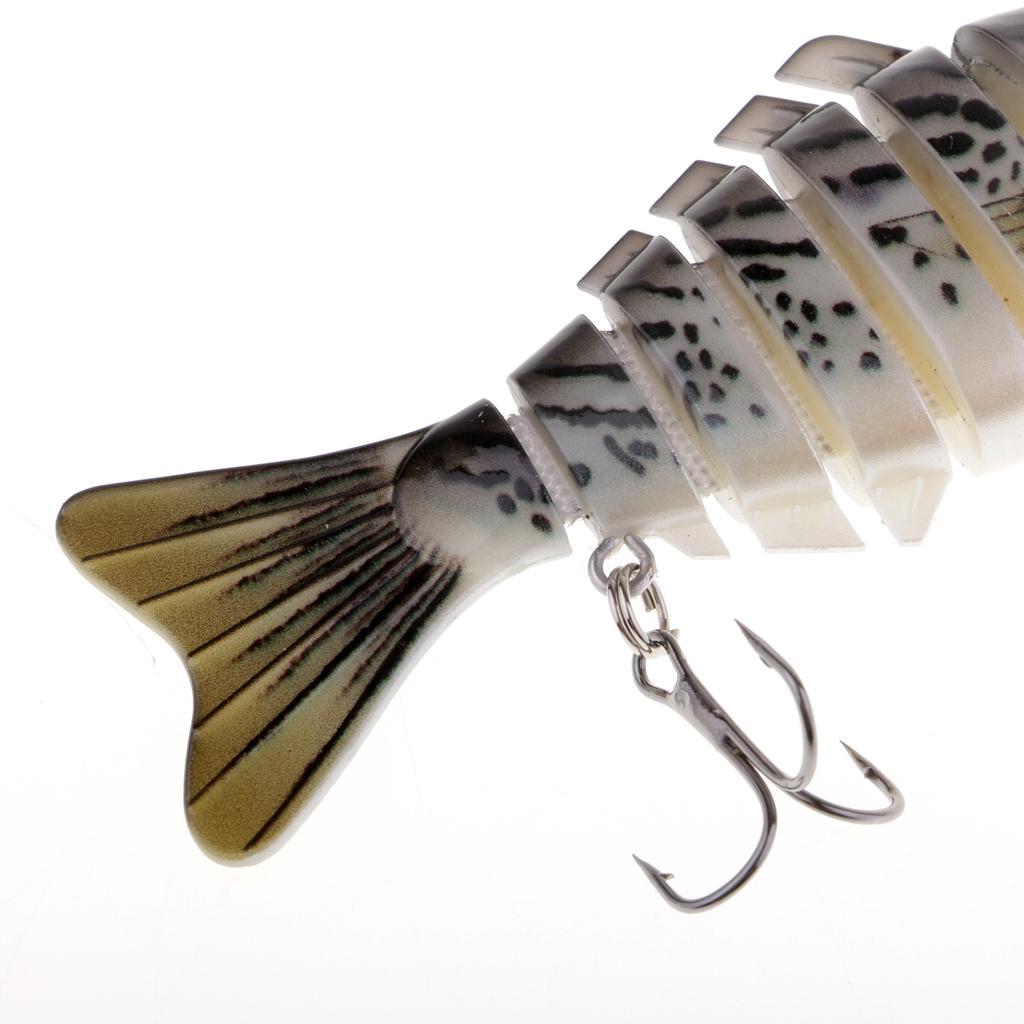 Multi Sections 7 Segments Fishing Lure Treble Hook 3D Eyes Hard Baits