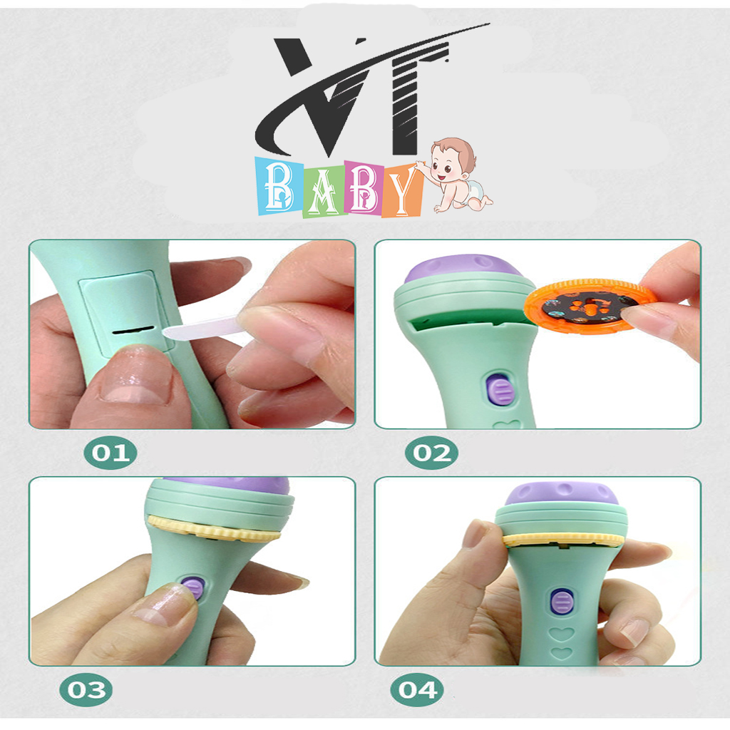 Đèn Pin Chiếu 80 Hình Ngộ Nghĩnh Cho Bé