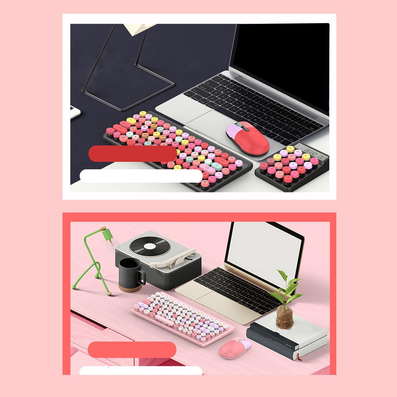 86 Key Cordless Keyboard Mouse Set Mute for Windows Computer Home