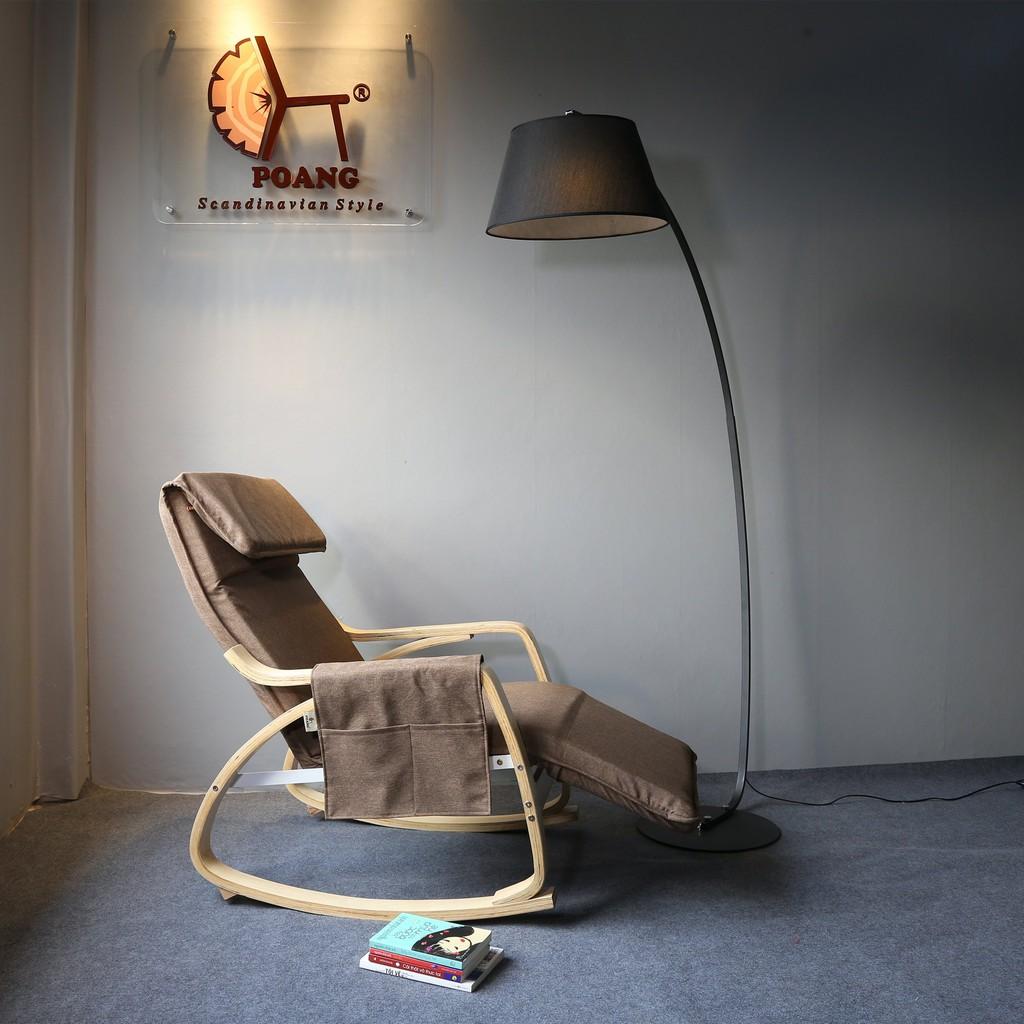 Ghế Poang ngả lưng có khớp tự khoá -Hàng chính hãng miễn phí vận chuyển – Khung gỗ đệm nâu