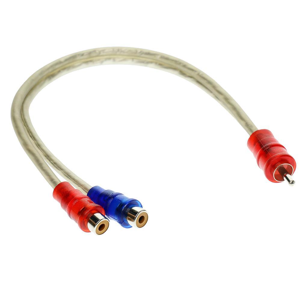 Car Vehicle Stereo Audio Cable Aux Cord 1 Male to 2 Female