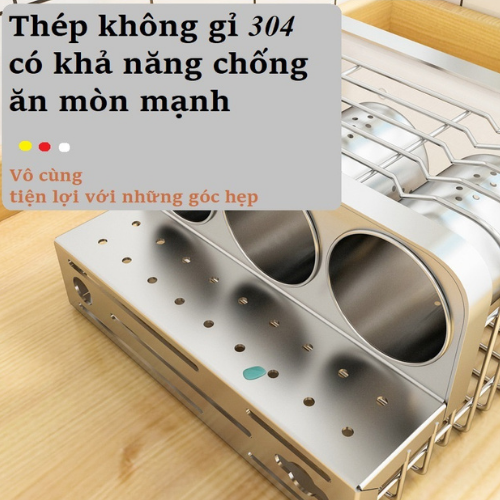 Ống Đựng Đũa Inox 304 Treo Tường Cao Cấp Chính Hãng GAGI Mã GD01 Không Gỉ Sét, Có Thể Để Bàn (2 in 1)