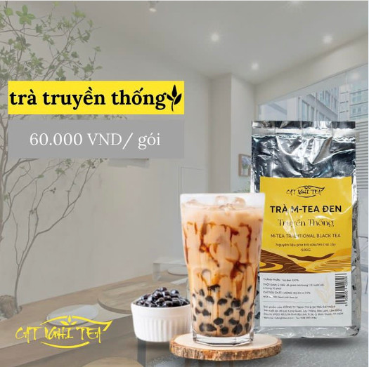 Trà đen Truyền Thống [500g - Vị đậm đà] Trà đen CAT NGHI TEA, Nguyên liệu chuẩn pha trà sữa và trà trái cây thơm ngon