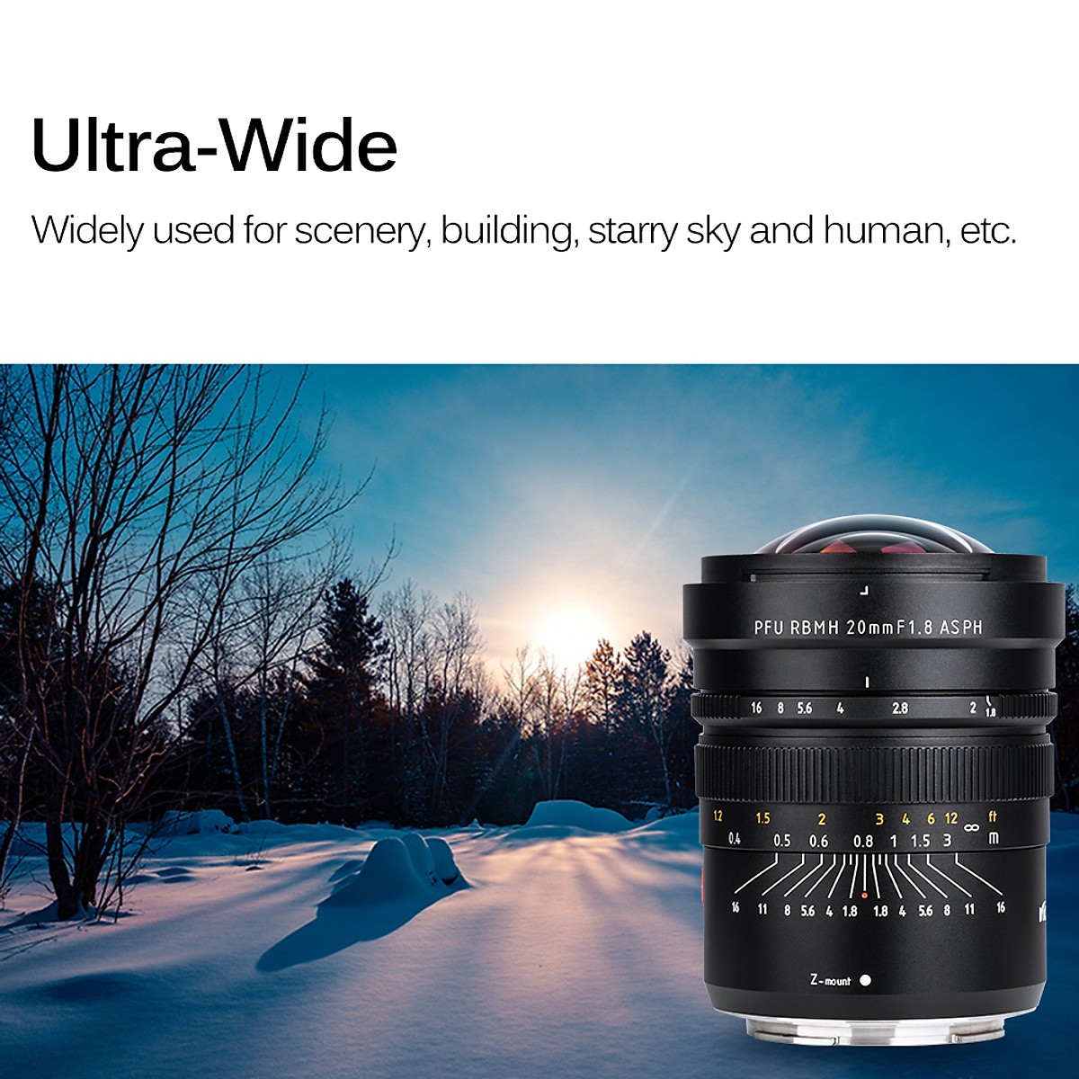 Ống kính Viltrox PFU RBMH 20mm F1.8  ASPH cho SONY Hàng Chính Hãng