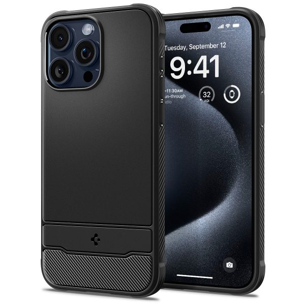 Ốp Lưng Spigen Rugged Armor Magfit Dành Cho iPhone 15 Pro Max Mạnh Mẽ Nam Tính Tích Hợp Sạc Không Dây ACS06561 Hàng Chính Hãng