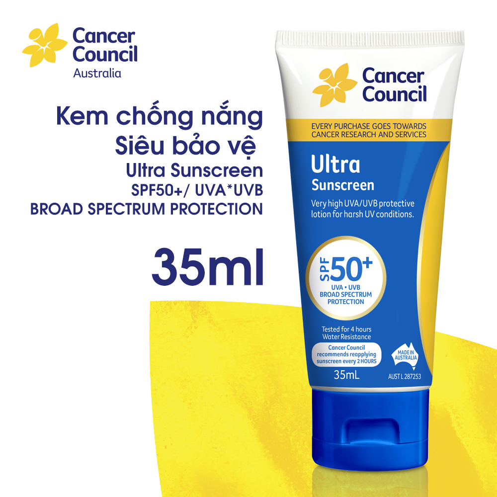 Kem chống nắng siêu bảo vệ Cancer Council Ultra SPF 50+/PA++++ 35ml