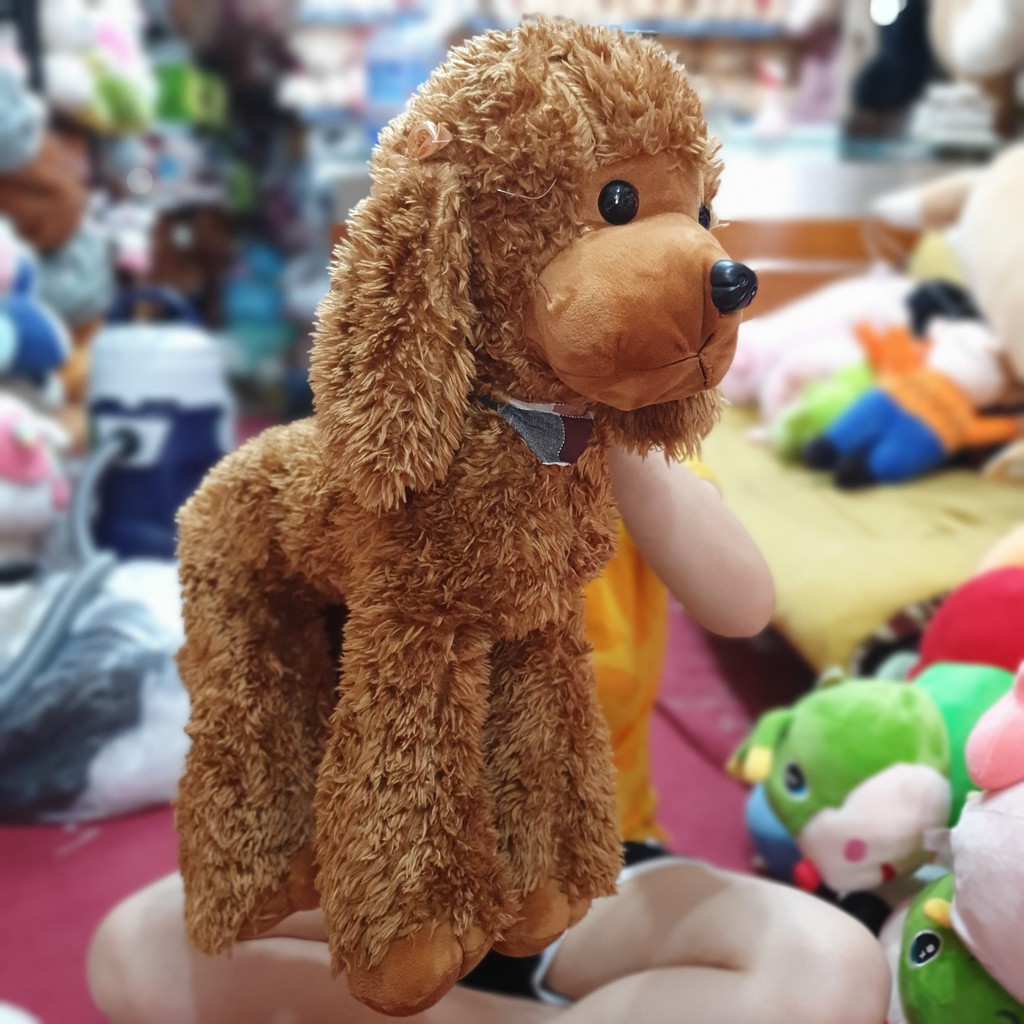 Gấu bông chó Poodle lông xù cao cấp, quà tặng thú nhồi bông hàng nhập khẩu