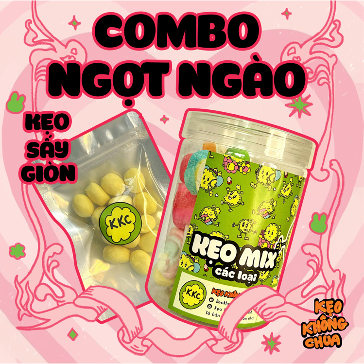 Combo NGỌT NGÀO - KẸO SẤY GIÒN ăn vặt siêu ngon