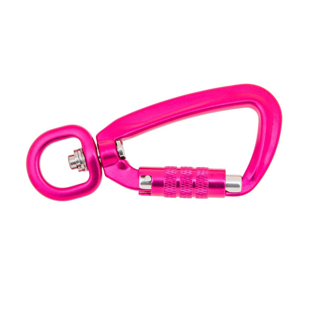Outdoor Carabiner Self Lock Clip Key Ring Holder Key Chain Hiking Hook D Shape 500KG - Choice of Color
