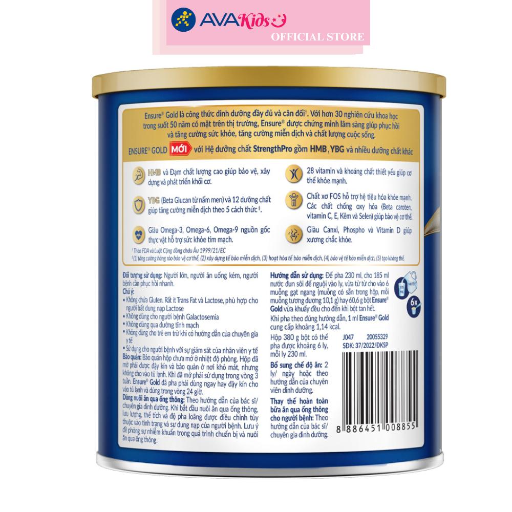 Sữa bột người lớn Ensure Gold StrengthPro hương vani 380g