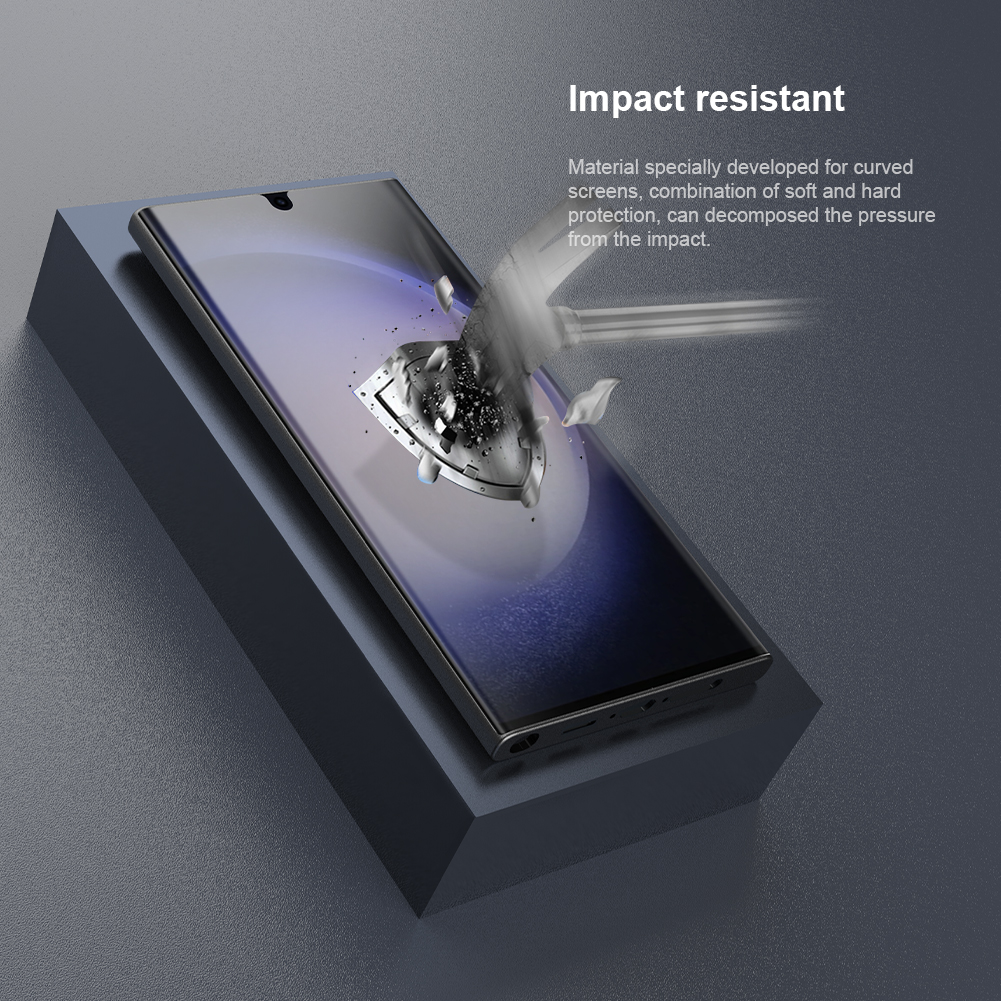 Miếng dán màn hình chống va đập cho Samsung Galaxy S24 Ultra Nillkin Impact Curved Film (Bộ 2 Miếng) - Hàng Chính Hãng